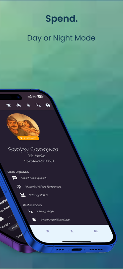 mMoney budget summary and category screen