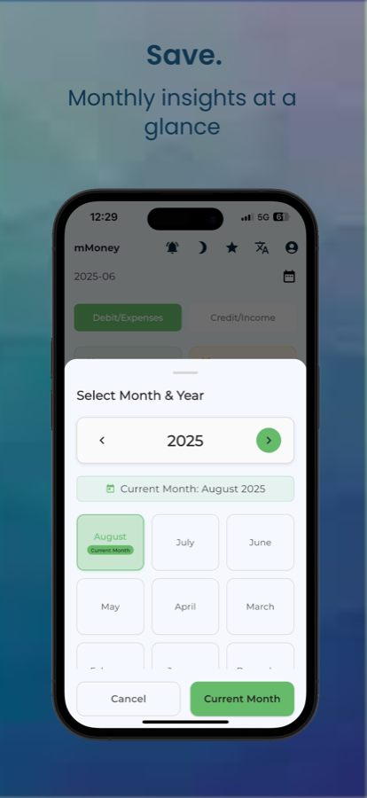 mMoney HRA rent receipt generator screen
