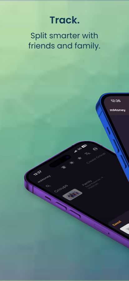 mMoney SMS permission and transaction tracking screen